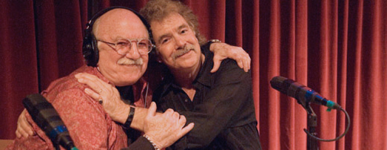 Image of Gene Shay WXPN Folk Show features archival Tom Rush interviews. 2005 - Gene Shay and Tom Rush, Philadelphia, 23.10.2005. Photo: Robert Corwin