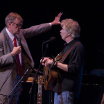 Tom Rush onstage with Garrison Keillor at A Prairie Home Companion, held in the Town Hall in New York - April 18, 2009 | © Bill Campbell, All rights reserved.