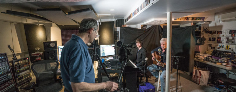 Behind the scenes recording with Matt Nakoa | Photo Neale Eckstein